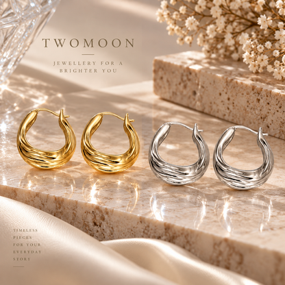 Simple Twisted Hoop Earrings