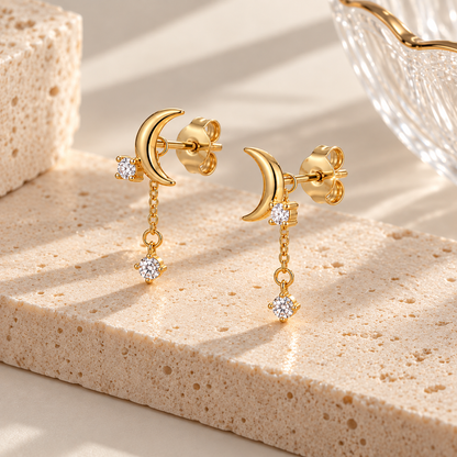 Luna Sparkle Drop Earrings