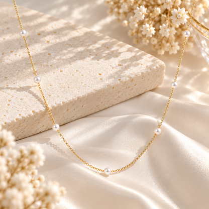 Snow Pearl Chain Necklace