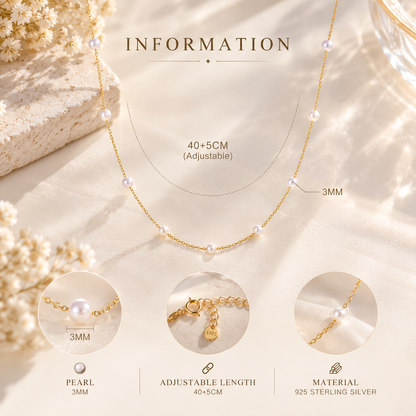 Snow Pearl Chain Necklace