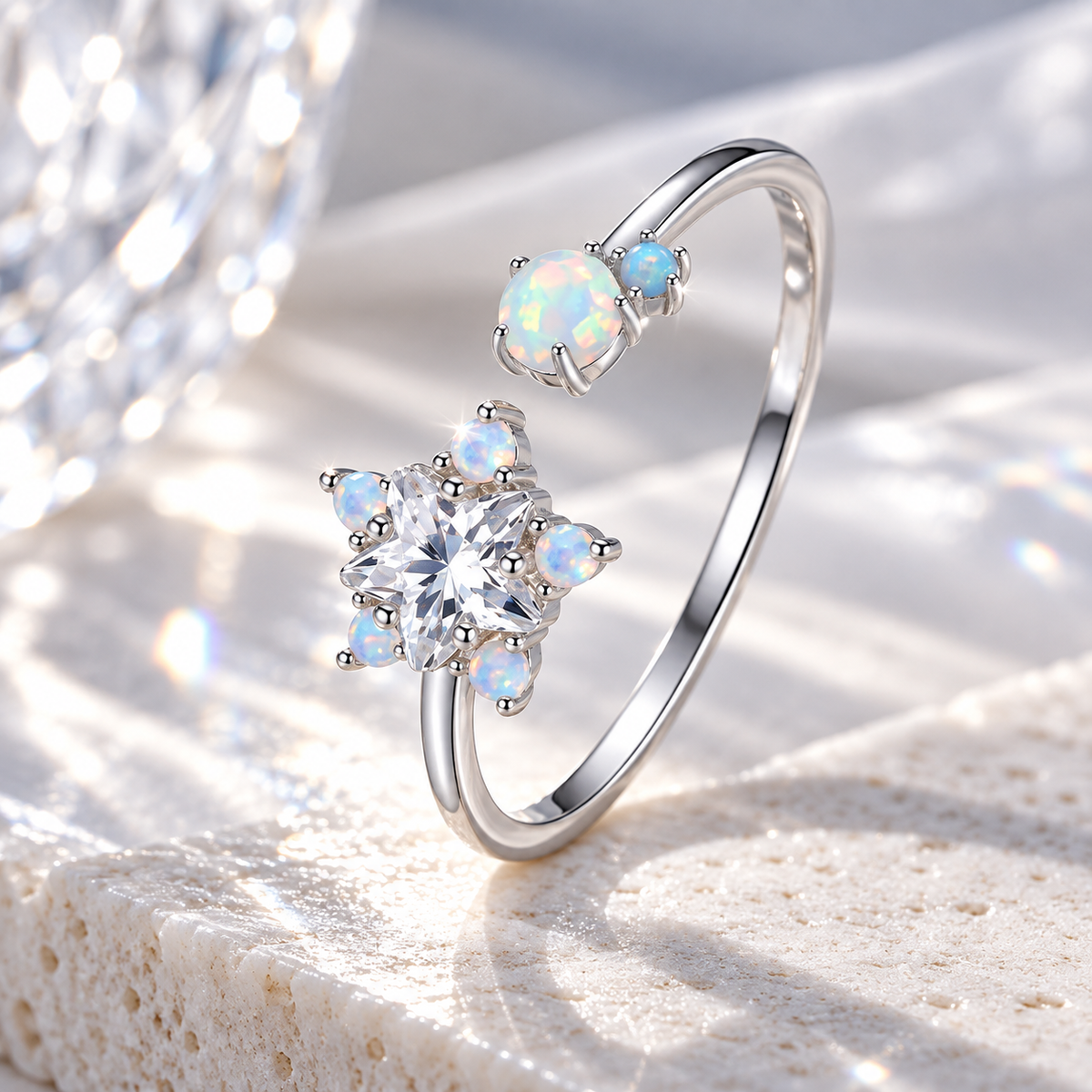 Opal Starlight Ring