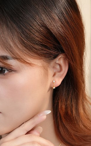 Mini Statement Drop Ear Stud